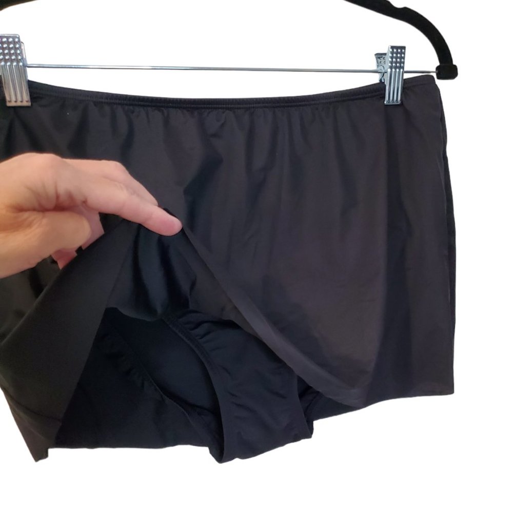 NWT Swim Skirt Dreamsuit by Miracle Brands Black Control Fabric Swimsuit Bottoms - Picture 3 of 10